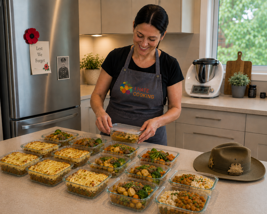 Cook preparing fresh food in a home kitchen